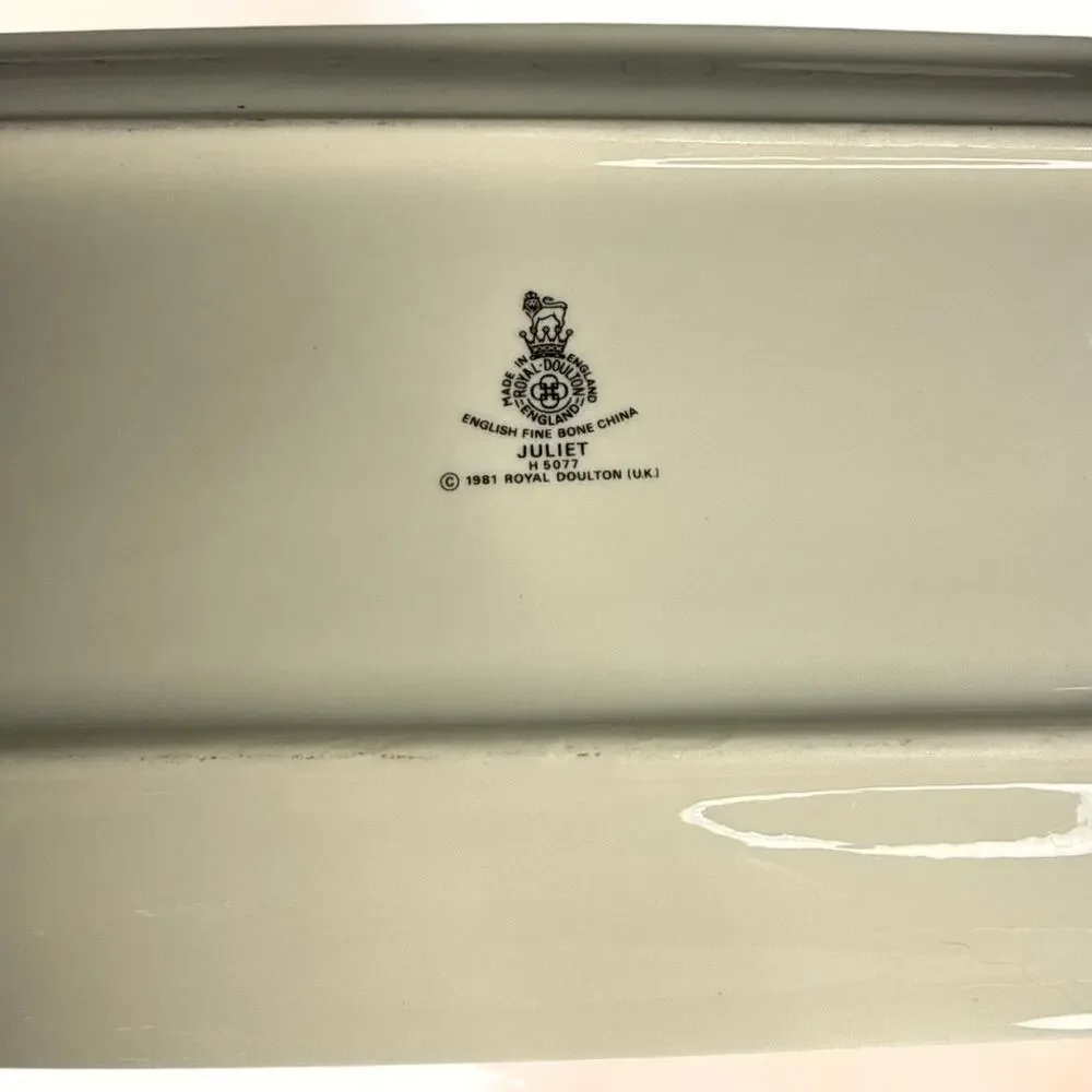 Vintage Royal Doulton Juliet H5077 Sandwich Tray Grandmillennial 1981